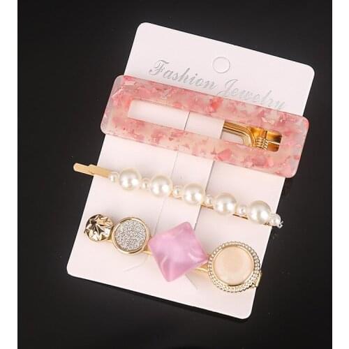 1@# 1pcs Hairgrips For Women Girls New Fashion Women Hair Clips For Women Headband Hairpins Barrettes Stick Geometric Girls