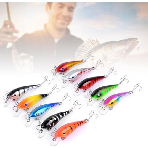 1 Pcs Eye Minnow Fishing Bait 3D Eyes With 2 Treble Hooks Lure Tackle 5.7cm/4.4g Fishing Lures Fishing Tools