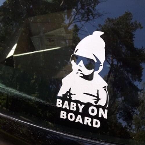 14*9 cm baby car cool back reflective baby stickers warning stickers for Mini One Cooper R50 R52 R53 R55 R56 R60 R61 PACEMAN