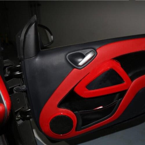 2 Pcs Car Speaker Protection Cover Sticker Interior Trim Decoration Car Styling Accessories for Mercedes 08-14 Smart 451 Fortwo