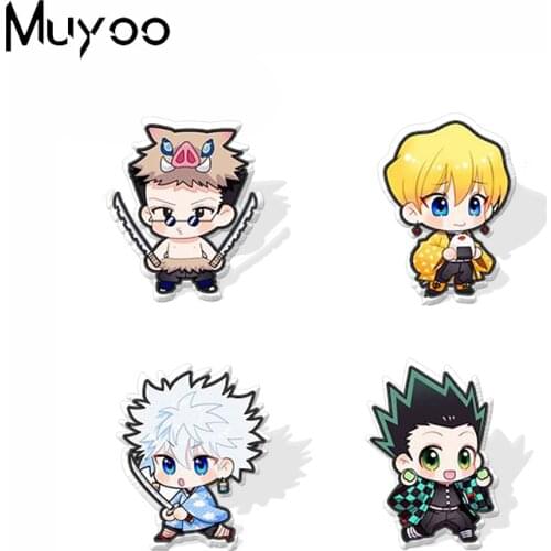 2021 New Arrival HunterXHunter Characters Demon Slayer Anime Cosplay Epoxy Badge Colorful Acrylic Epoxy Lapel Pins
