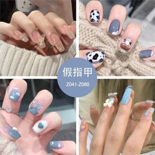 24pcs Pink Round Head Faux Ongles Press On False Nail Tips Glitter Crystal Jewelry Design Fake Nail DIY Manicure For Ladies