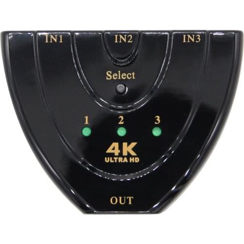 3 Port HDMI-compatible Switcher 3D 4K*2K Mini-HDMI Splitter 3 in 1 out Port Hub for DVD HDTV Xbox PS3 PS4 1080P