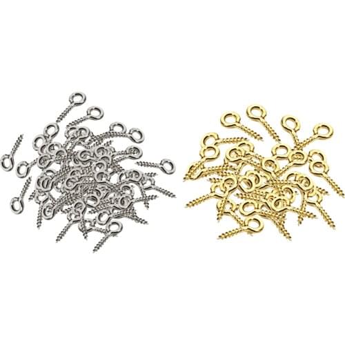 400pcs Eye Bolts Needle Screw Multicolor Pin Keychain DIY Pendants Supplies