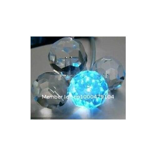500pcs/pack 20mm crystal ball with half hole for 1mm fiber for fiber optic chandelier lighting