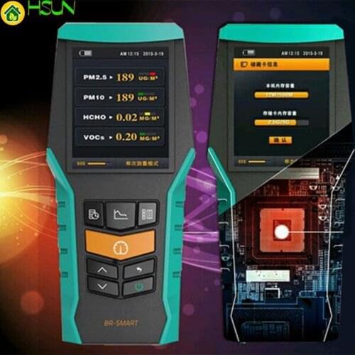 4 in 1 PM2.5 PM10 TVOC HCHO Formaldehyd Air Detector PM 2.5 Monitor 2.4 inch LCD Gas Analyzer Home Protection Air Monitor