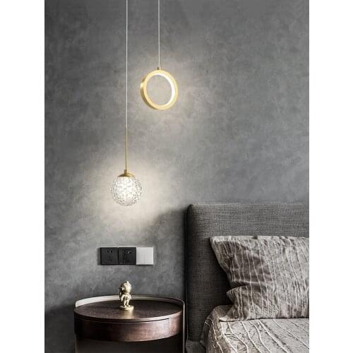 Designer Nordic Bedside Chandelier Bar Double Headed Pendant Light Luxury Living Room Bedroom Background Modern Ceiling Lamps