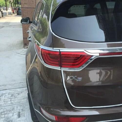 For KIA Sportage 2016 2017 ABS Chrome Exterior Rear Light Lamp Taillight Cover Decoration Frame Trim Decoration 4Pcs Car Styling