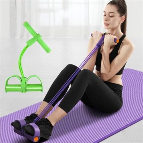 Fitness Gum 4 Tube Resistance Bands Latex Pedal Exerciser -up Pull Rope Expander Elastic Bands Yoga Equipment Pilates Workout