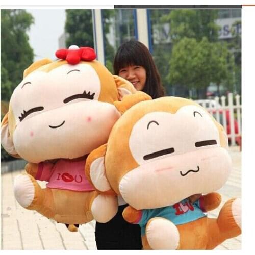 Stuffed animal 90 cm yoyo and cici monkey plush toy a pair soft doll throw pillow gift w2880