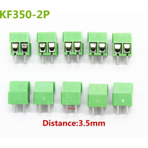 10PCS KF350-2P KF350-3P 3.5mm Pitch 3Pin 2Pin 2 way Straight Pin PCB Screw Terminal Block Connector