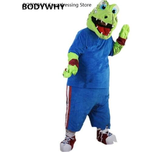 Cosplay Crocodile Mascot Costume Fursuit Cartoon Party Game Fancy Dress Advertising Parade Adults Outfits Halloween