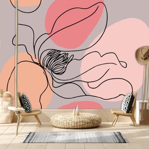 Cool Custom Floral Painting Photo Wallpapers for Living Room Bathroom Floor Wall Papers Home Decor Removable Mural Roll Sticker