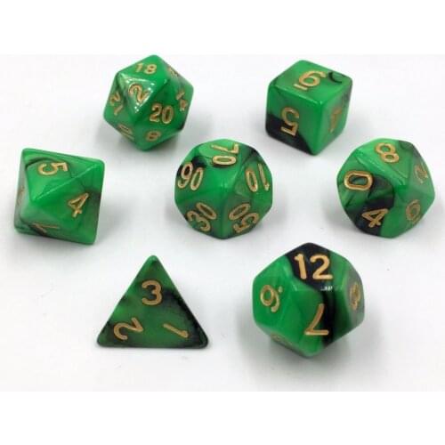 Rollooo Dice Two-Tone Black and Green