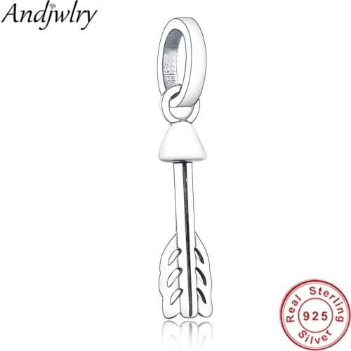 Fit Pandora Charms Bracelet Orignal 925 Sterling Silver Arrow of Cupid Charms Dangle Pendant Charm Beads DIY Jewelry Berloque