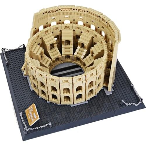 Wange 5225 Architecture City Italy Rome Colosseum Building Blocks Sets Bricks Classic City Skyline Model Kids Toys For Children