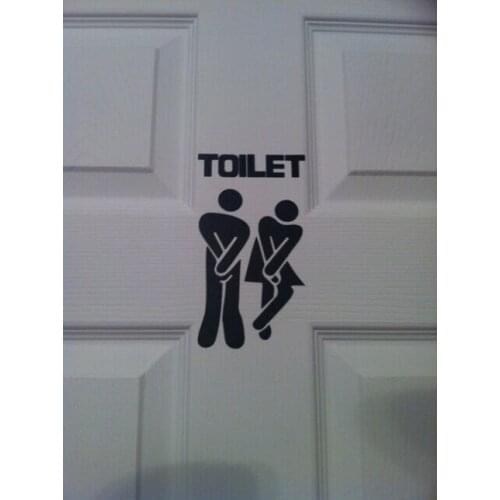 Toilet Door Stick Man/Women Wall Stickers Vinyl Decals Decoration Sign Art Fashion Decor STTA889