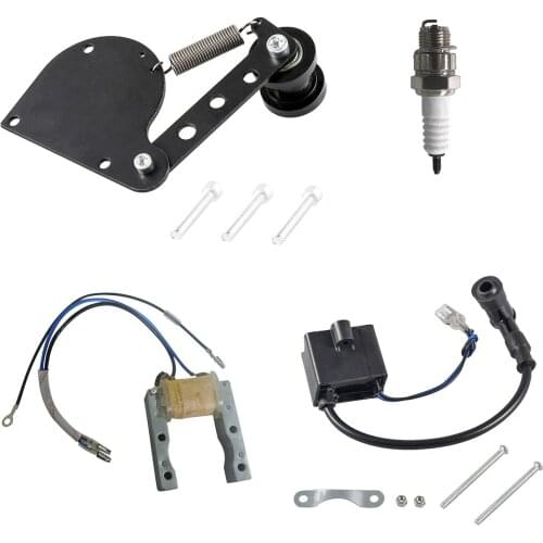 Pouvoir Black Chain Tensioner CDI Ignition Coil Spark Plug For 66cc 80cc Motorized Bike