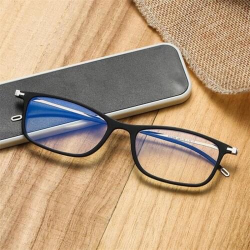 Square Reading Glasses Anti Blue Ray for Men Womens Thin Presbyopic Eyeglasses Man With Case +1.0 +1.5 +2.0 +2.5 +3.0 +3.5 +4.0