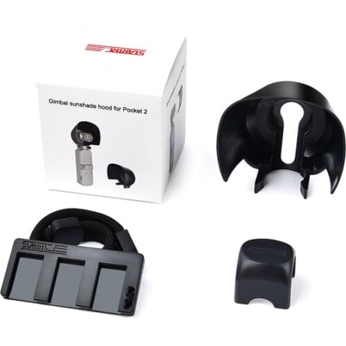 Osmo Pocket 2 Gimbal Sunshade Sun Hood and Lens Protective Cover and Rocker adapter holder combo set for DJI Pocket 2 Camera