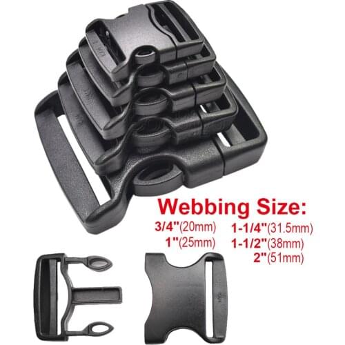 Side Release Buckle Plastic Webbing Strap Belt Buckles Outdoor Camp Backpack Pets Strap DIY Craft 20mm 25mm 32mm 38mm 50mm
