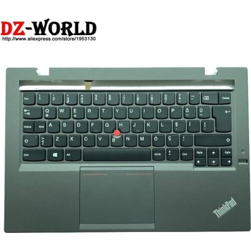 Palmrest Upper Case With Turkish Backlit Keyboard Touchpad for Thinkpad X1 Carbon 2nd Backlight Teclado C Cover 04X6553 04X6516