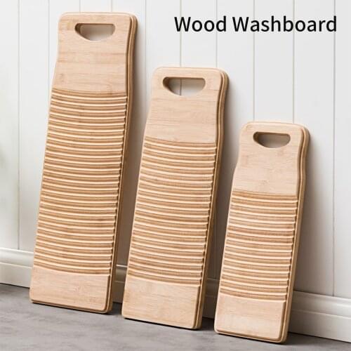 Rectangle Wood Washboard for Laundry Thicken Washing Laundry Board Portable Clothes Cleaning Tools Antislip Laundry Accessories