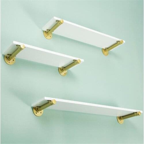 Partition Bracket Wall Shelf Support Hang Hook Iron Art Water Pipe Tripod Clapboard Rack One-word Fixed Support Bearing Frame