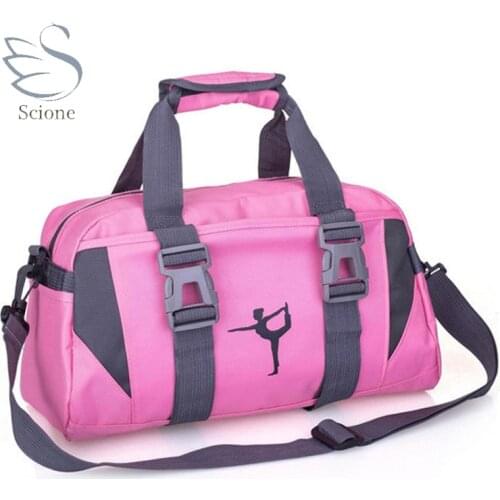 Scione Women Waterproof Yoga Bags Fitness Shoulder Handbag Men Professional Gym Sports Travel Duffel Cloth Shoes Large Pocket