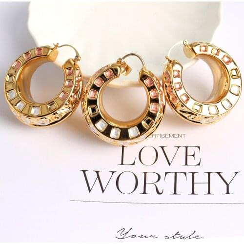 Fashion Jewelry Fashion Copper Big Set Earrings Pendent For Women Party Anniversary Gift Trendy