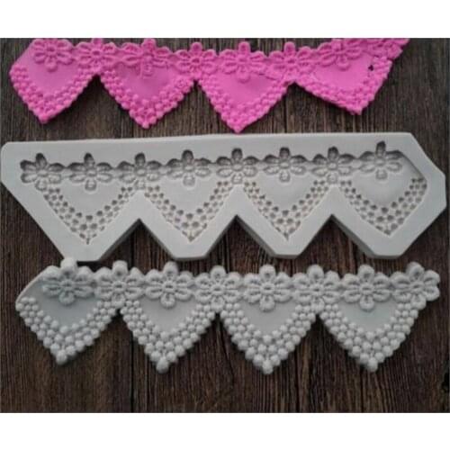Flowers Necklace Shape Silicone Cake Lace Mold For Decorating Cupcake, Cake,Jelly, Chocolate Baking Tools H798