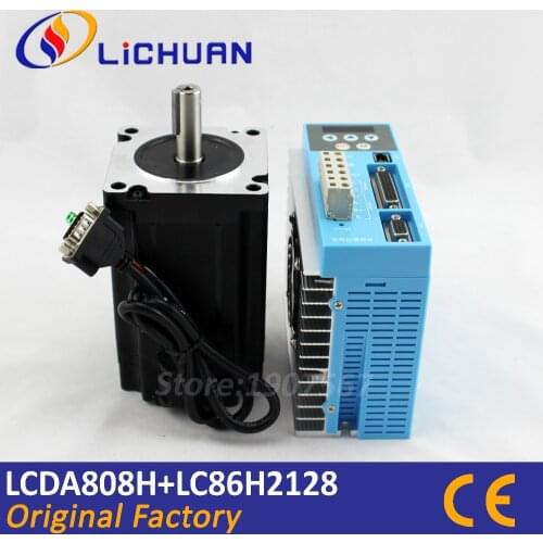High speed 86 Nema34 digital easy servo kit 10Nm closed loop stepper motor match 2-phase hybrid servo drive LCDA808H+LC86H2128