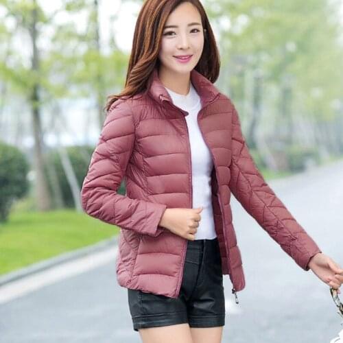 Stand Collar Women Basic Jacket Winter Slim Solid Autumn Womens Winter Jackets Short Ladies Coat Jaqueta Feminina Inverno
