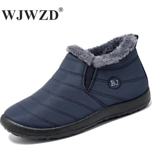 Winter Warm Men Boots Plush Men' Snow Boots Unisex Work Shoes Non-slip Casual Shoes Couples Outdoor Walking Boots Safety Shoes