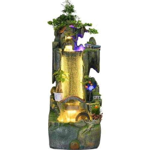 Zq Indoor Balcony Landscape Fountain Fish Pond Home Decoration Lucky Decoration Living Room Circulating Waterfall