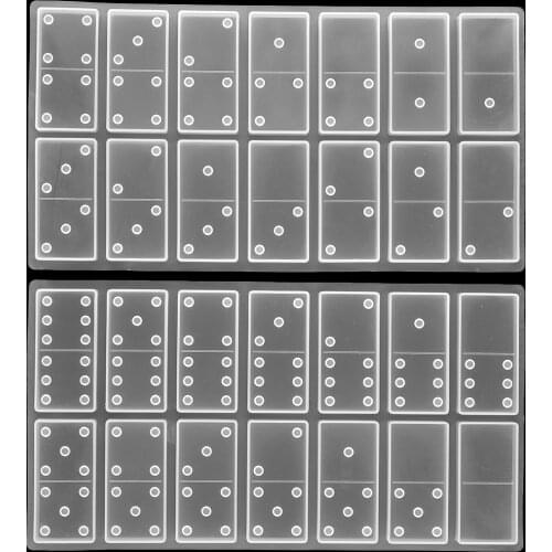 2pcs/Set Handmade Resin Domino Silicone Molds Epoxy Resin Craft Cabochons Board Charms DIY Jewelry Accessories