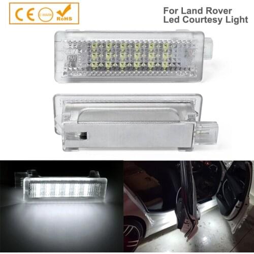 2PcsLED Interior Lighting Interior Footwell Courtesy Boot Door Light For Land Rover Discovery Freelander LR2 LR3 LR4 Range Rover