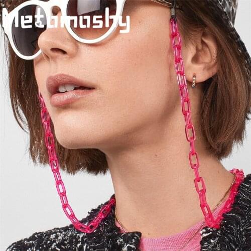 2020 New Acrylic Sunglasses Chain Women Reading Glasses Hanging Neck Chains Unisex Eyewear Largand Glasses Chain Eyeglass Strap