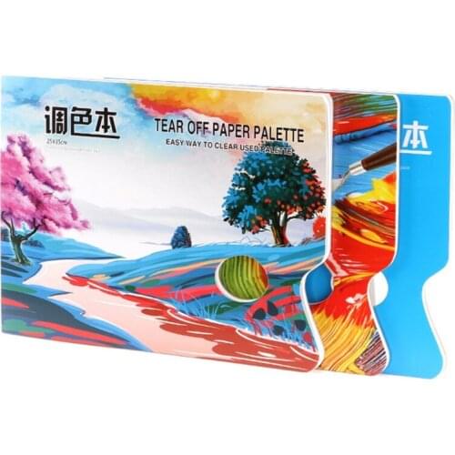 39XC 30 Sheets/Pad Disposable Palettes Paper Pad Bleed-Proof White Paint Mixing Paper