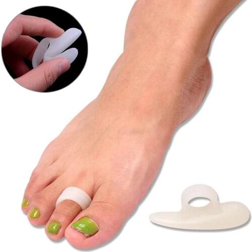 1Pair Silicone Forma De Correction Orthodontic Shoes Pads Feet Care Gel Orthopedic Separador De Dedos De Los Pies Toe Separator