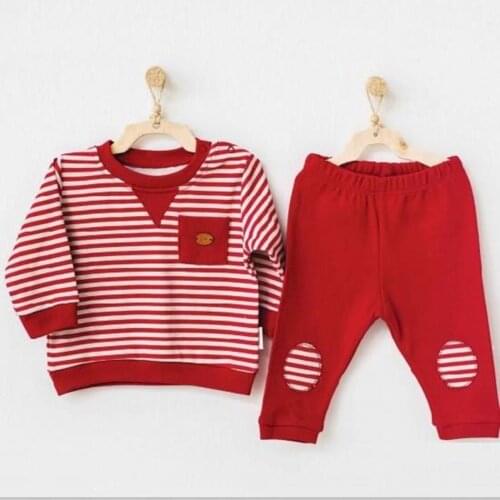 Andywawa AC21266 New 12m-5year Boys 2li Baby Suit Burgundy