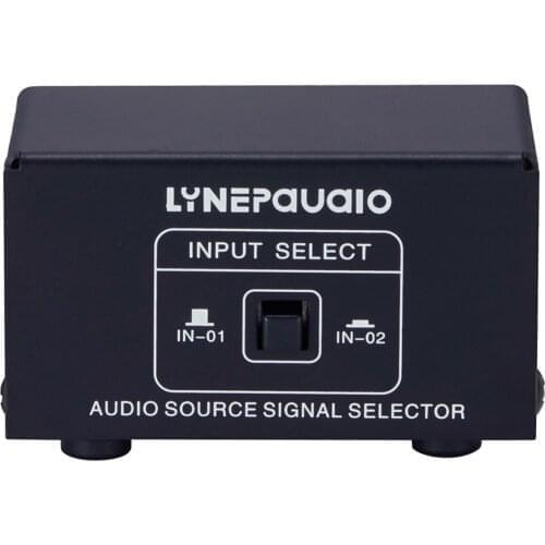 LINEPAUDIO Audio Switcher 3.5mm 2 in 1 Out / 1 in 2 Out A/B Switch Stereo Audio Splitter Box with No Distortion 3.5mm Jack