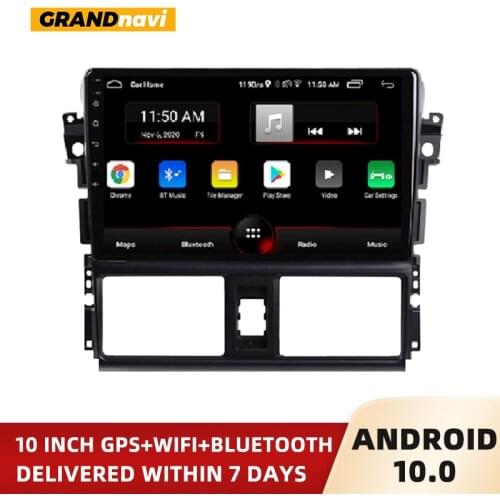 2 Din Android Car Radio Android 10 For Toyota Vios/Yaris 2013 2014 2015 2016 GPS Navigation Car Multimedia Video Player