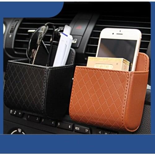 Automotive supplies air outlet storage bag vehicle mounted leather multifunctional storage box