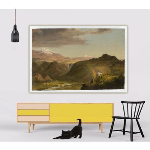 Citon Frederic Edwin Church《South American Landscape》Canvas Art Oil Painting Artwork Poster Backdrop Wall Decor Home Decoration