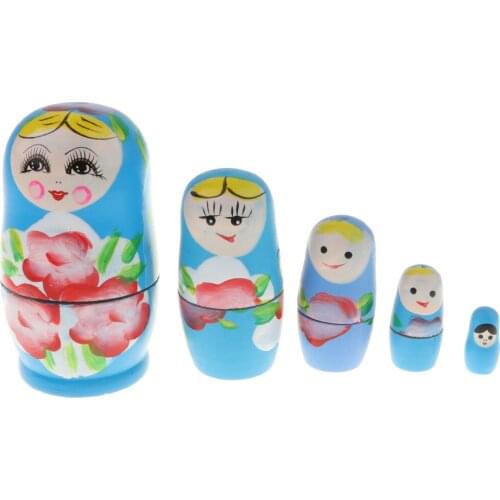 Wooden Russian Nesting Doll Babushka Matryoshka Stacking Doll Toy - Hand Painted