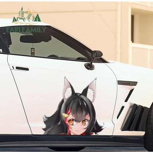 EARLFAMILY 43cm x 38.7cm For Ookami Mio Car Stickers RV Car Assessoires Decal Motorcycle Caravan Sticker Vinyl Funny Decor