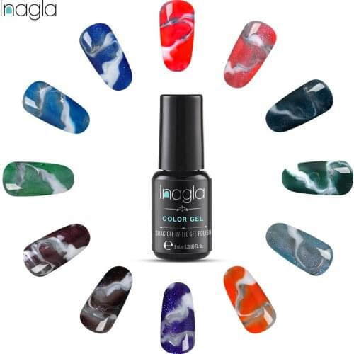 Inagla Changeable 8ML Gel Nail Polish Soak Off LED UV Nail Gel Varnish Hybrid Gel Lacquer Nail Primer Gel Polish Nail Art Base