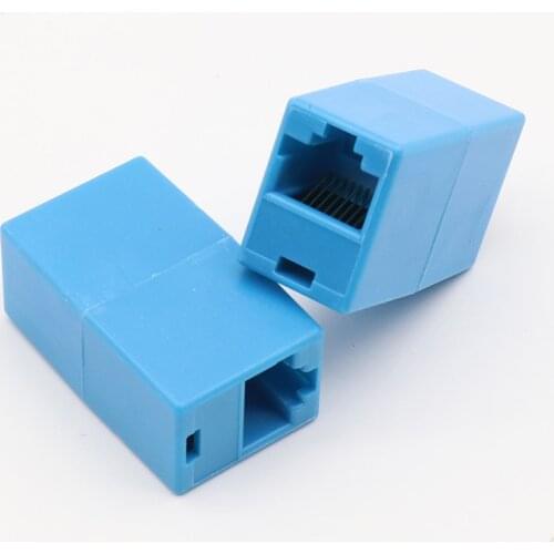 IMC Hot 10 Pcs RJ45 8P8C Double Ports Female Plug Telephone Connector