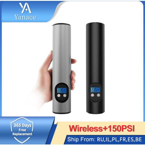 E-ACE Compressor for Cars 150PSI Air Pump with Battery Portable Car Tyre Inflator for Car Motorcycle and Bicycle Tires Electric